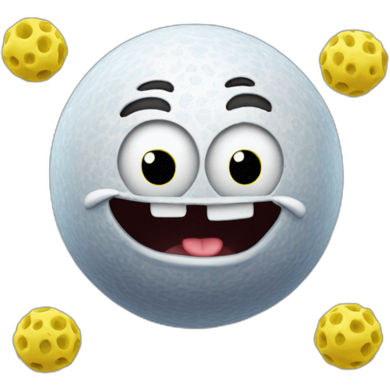 3d sphere with a cartoon SpongeBob skin texture emoji