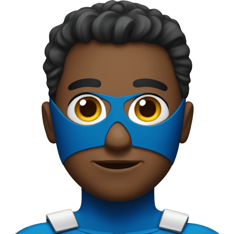 Male superhero with a blue color palette  emoji