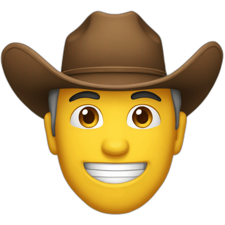 Émogie cowboy pleure de rire emoji