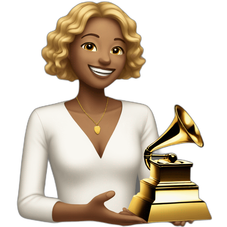 un Grammy en un regalo emoji