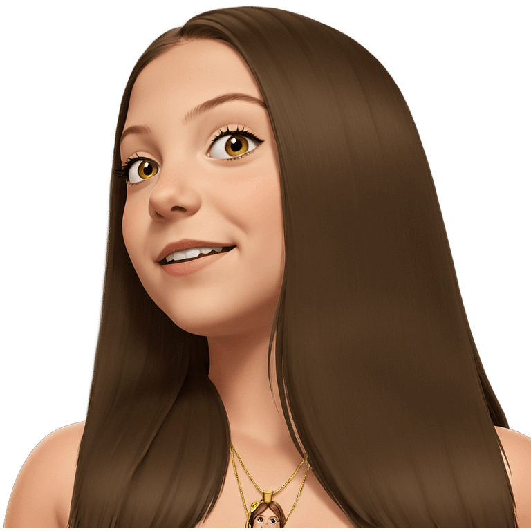 brown-haired girl with necklace emoji