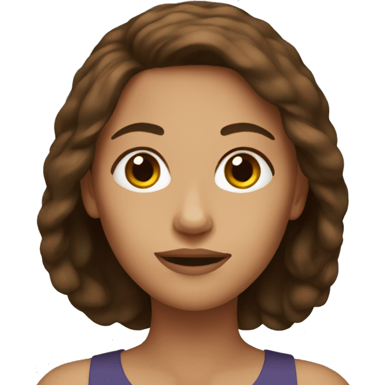 Woman with brown hair  emoji