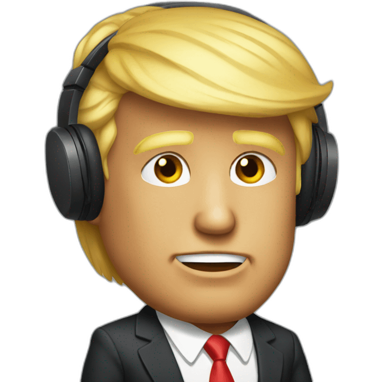 donald trump wearing headphones emoji