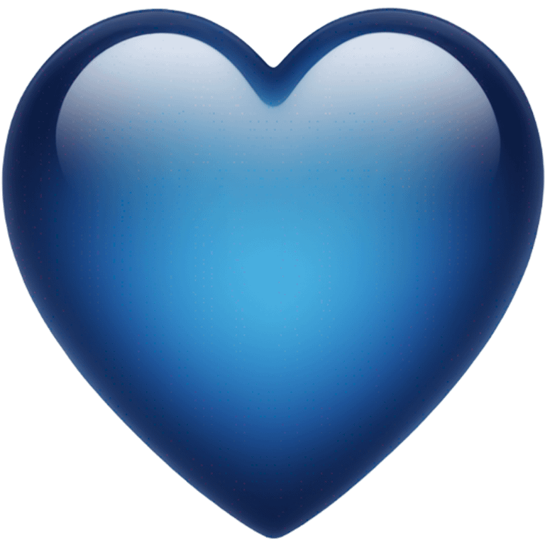 glass dark blue heart  emoji