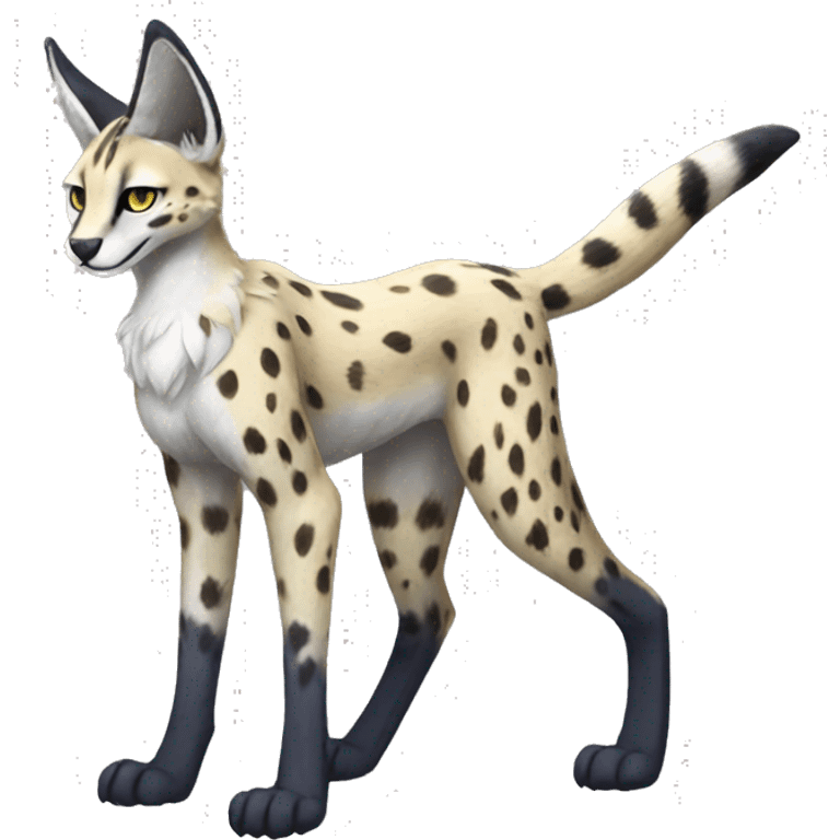 Sergal-Serval fullbody emoji