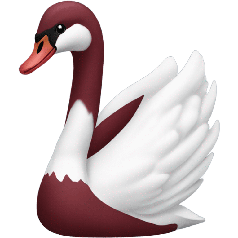 Burgundy swan emoji