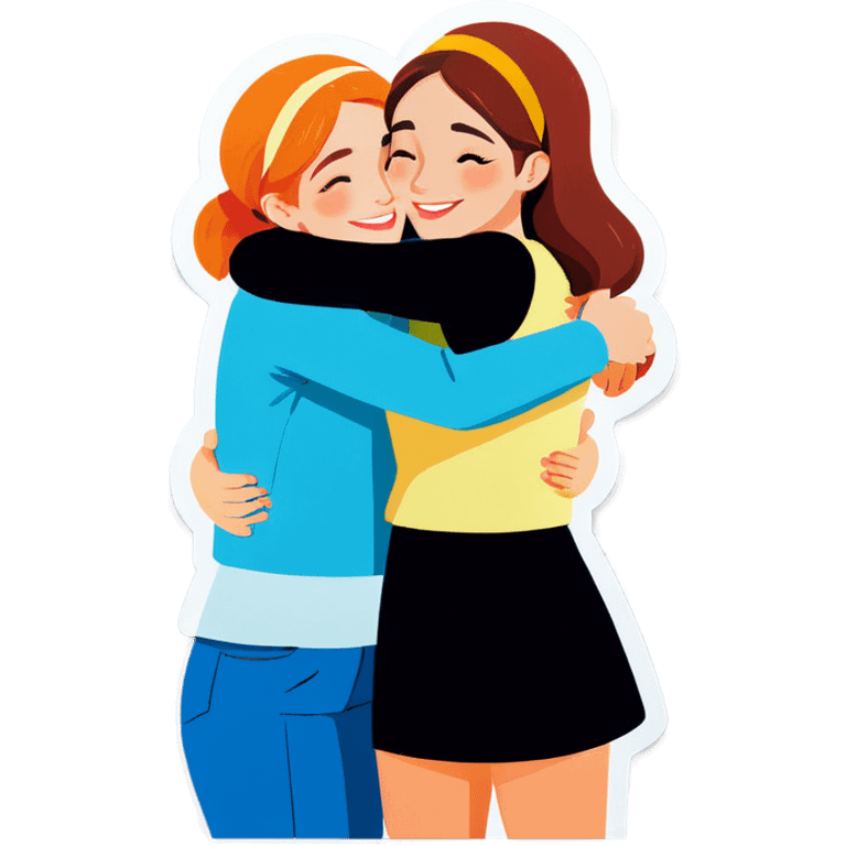 two women hugging  emoji