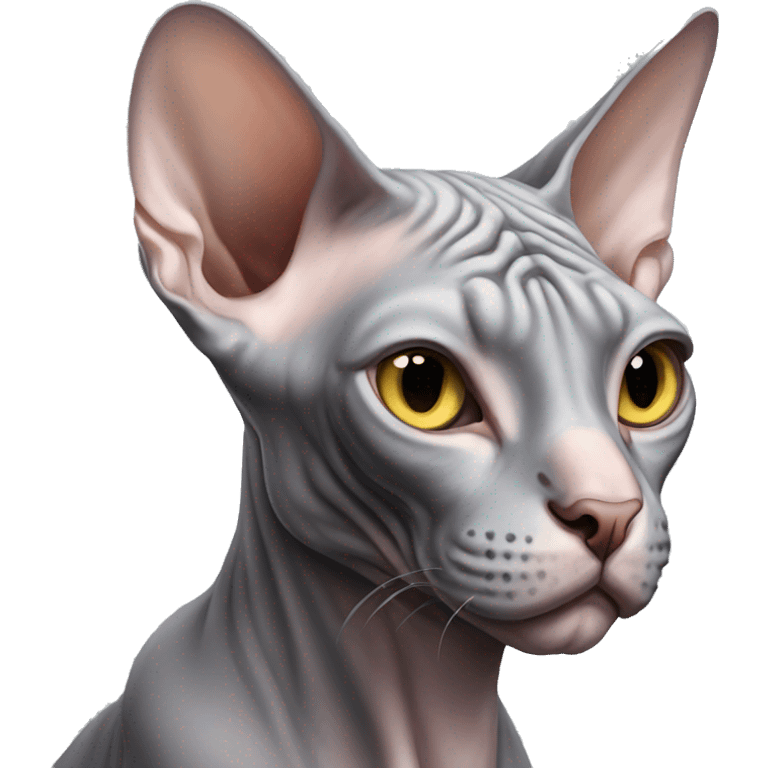 canadian gray sphynx cat emoji