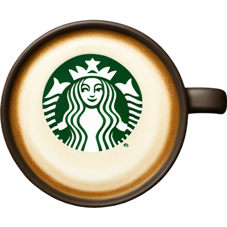 Starbucks style hot latte emoji