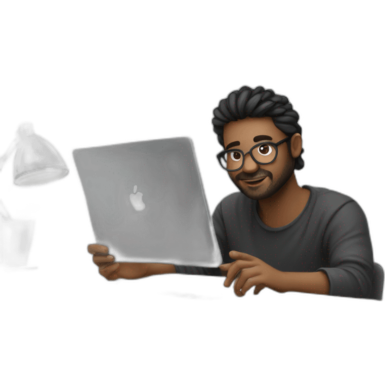 Designer doing wireframes on a laptop emoji