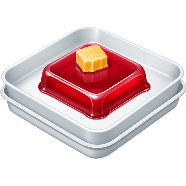 Red Gelatin dessert in a tray emoji