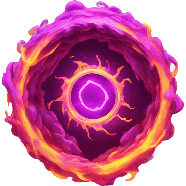 Nether portal neon emoji