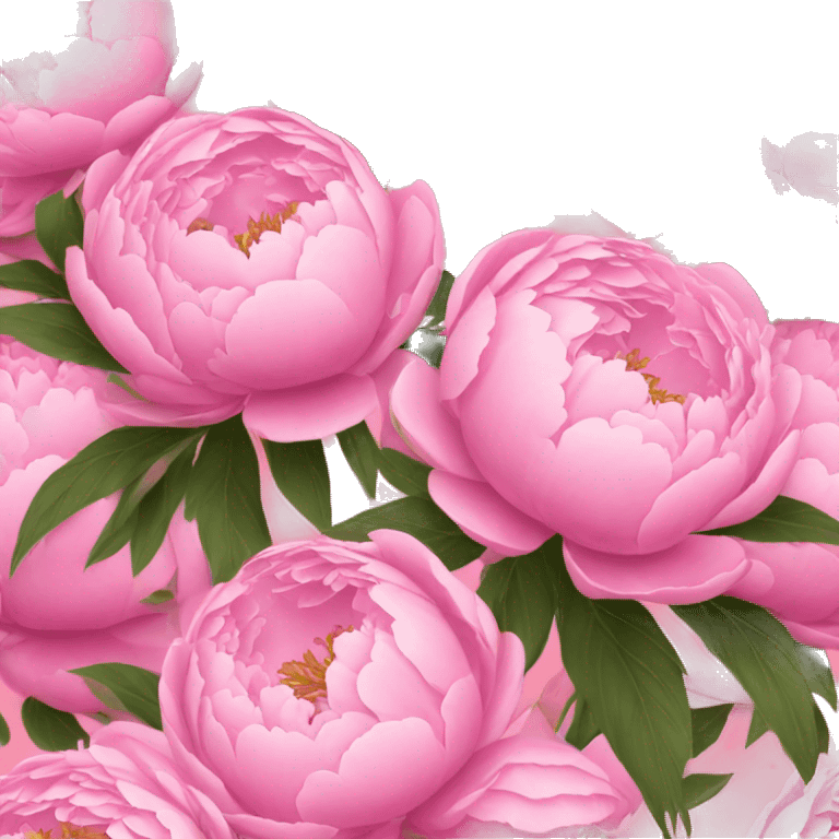 Pink peonies bouquet  emoji