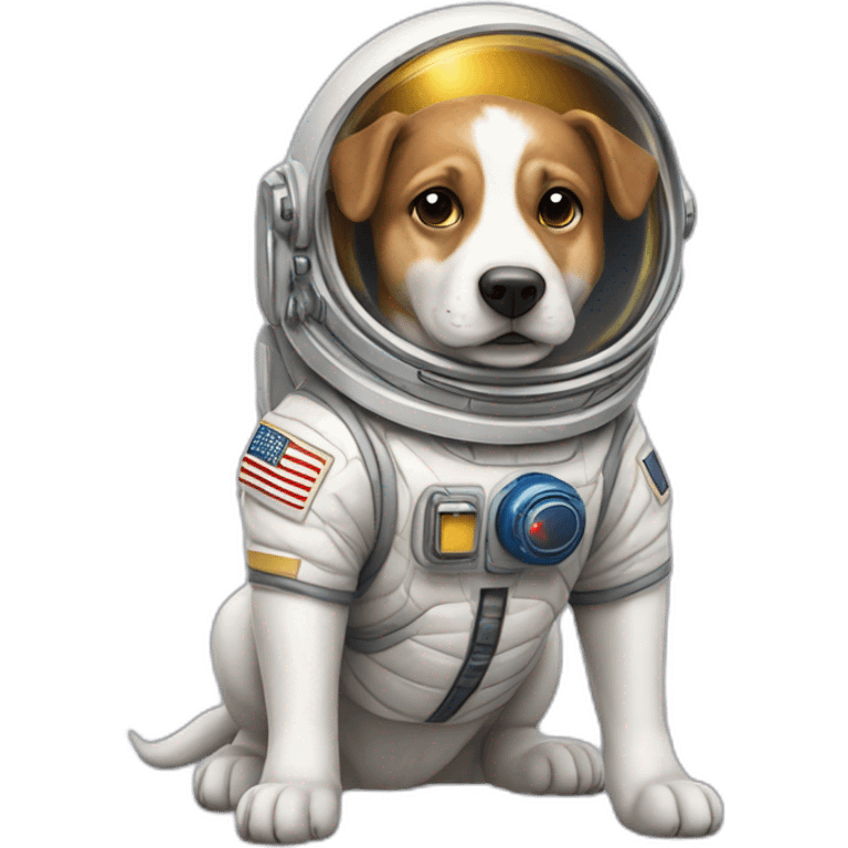 Chien astronaute emoji