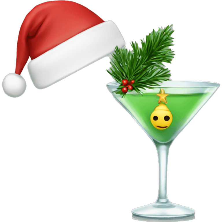 Martini and Christmas tree  emoji