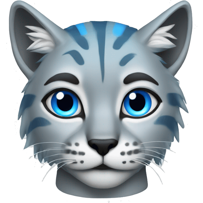 A blue lynx with a laptop emoji