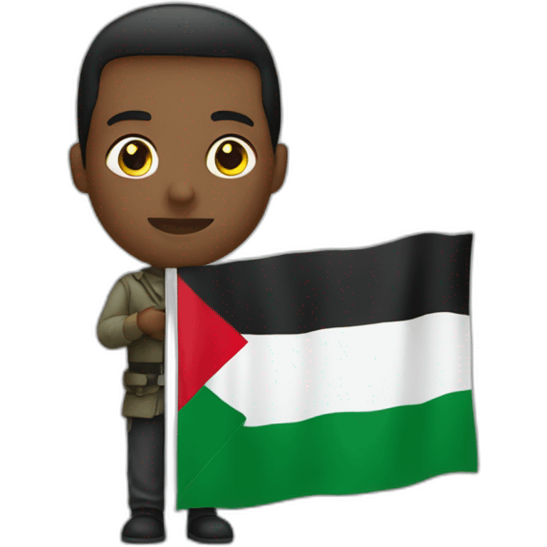 Man holding Palestine flag  emoji