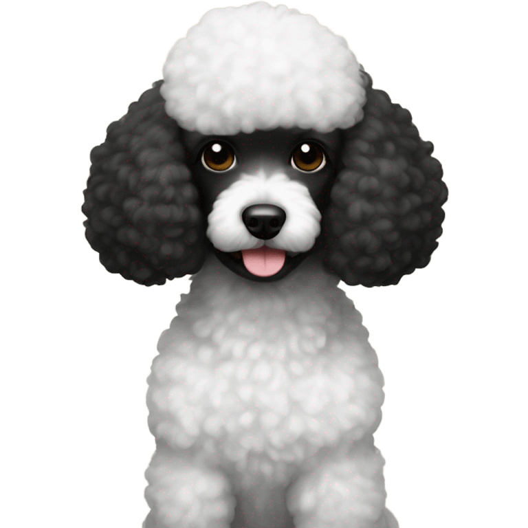 black head and white toy poodle emoji