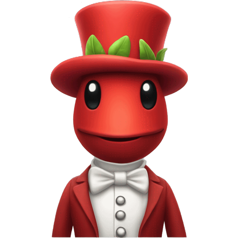 Red Pikmin with a top hat emoji