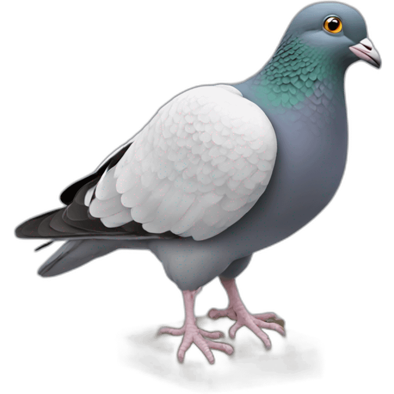 Un pigeon sur la tête d’un mouton  emoji