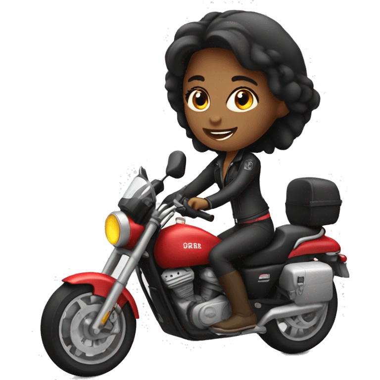 Girl on Motorcycle  emoji