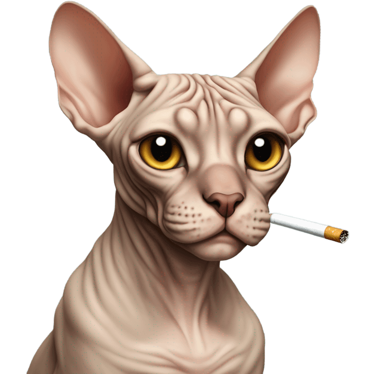 Sphinx cat smoking cigarette  emoji