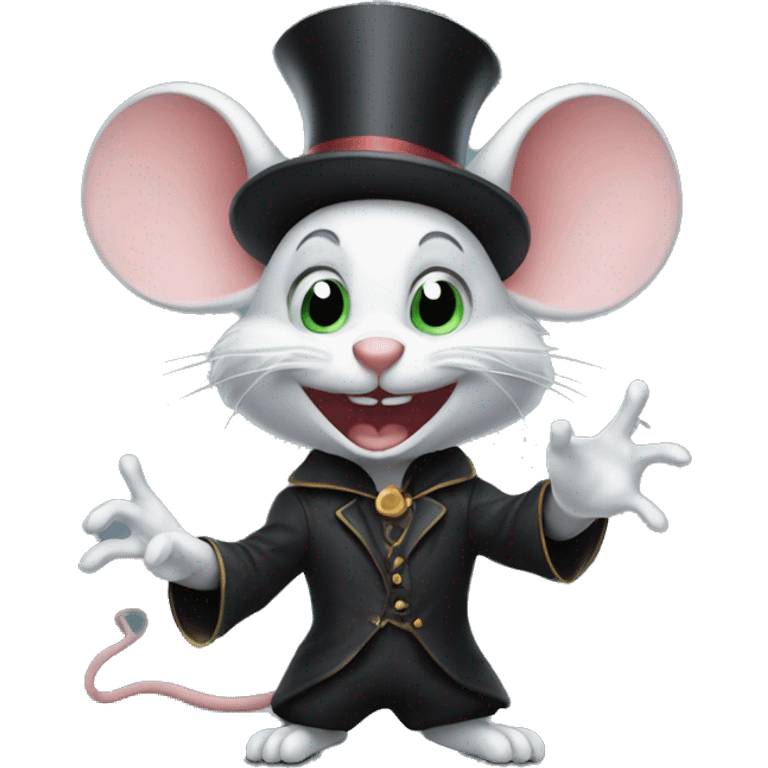 evil mouse doing magic trick emoji