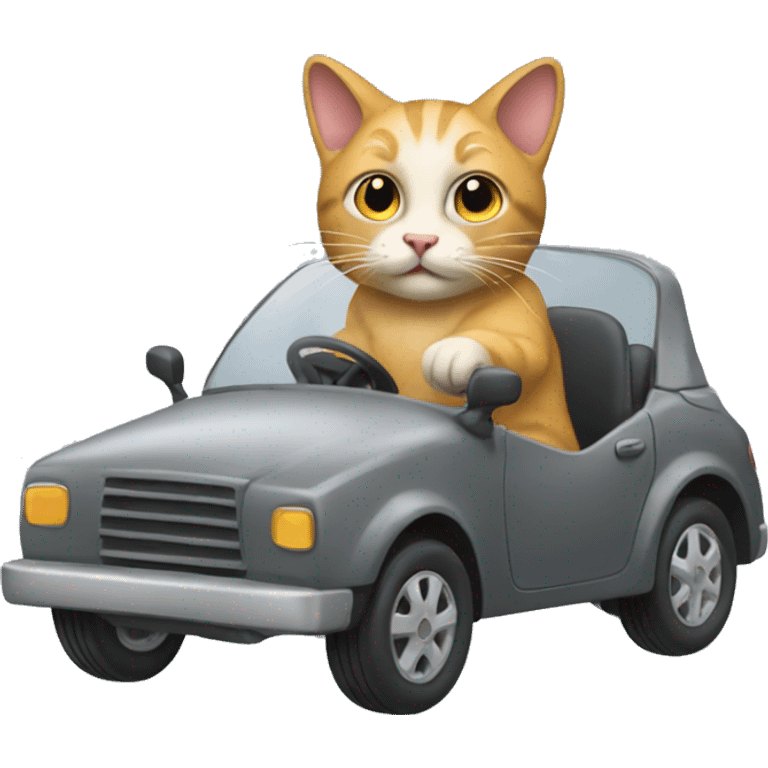 cat driving a car emoji