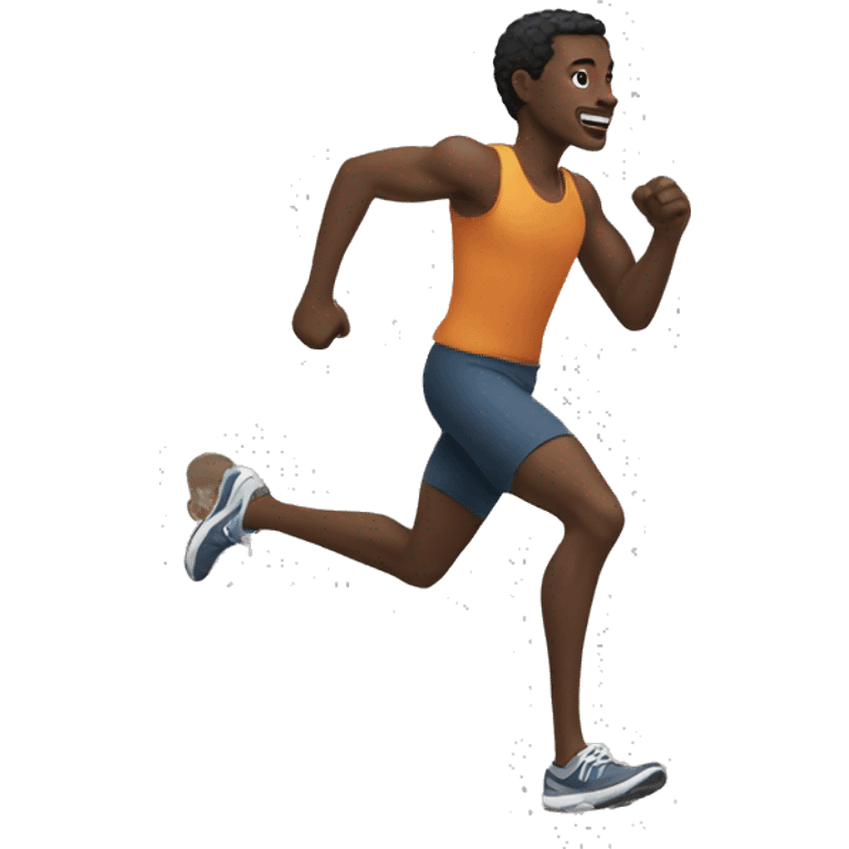 Black man running emoji