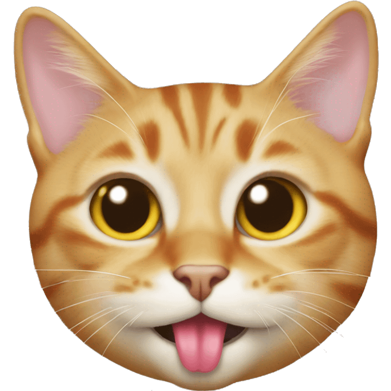 cat with it’s tongue stuck out emoji