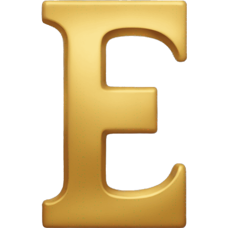 Gold letter “E” emoji