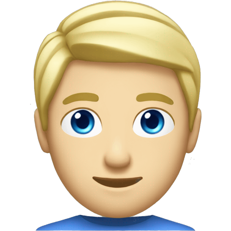 man programming blue eyes blonde hair glass emoji