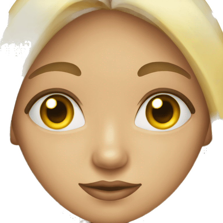 Muchacha rubia ojo negros piel blanca  emoji