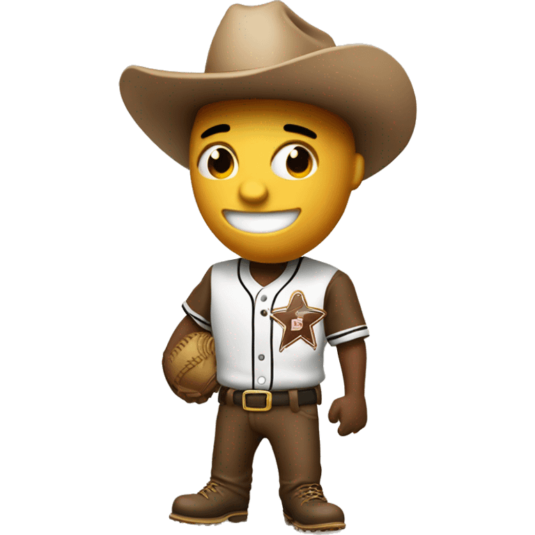 Baseball wearing a cowboy hat emoji