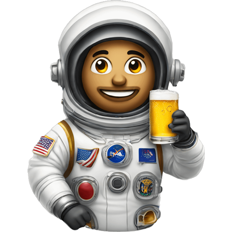 Mexican Astronout with a Corona Beer emoji