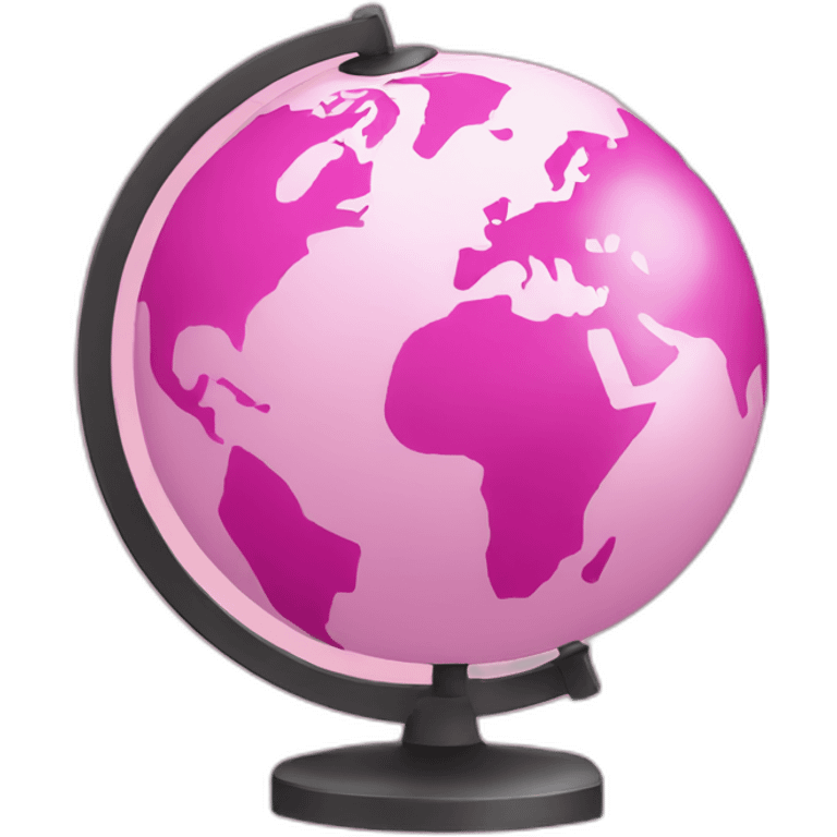 Pink globe  emoji