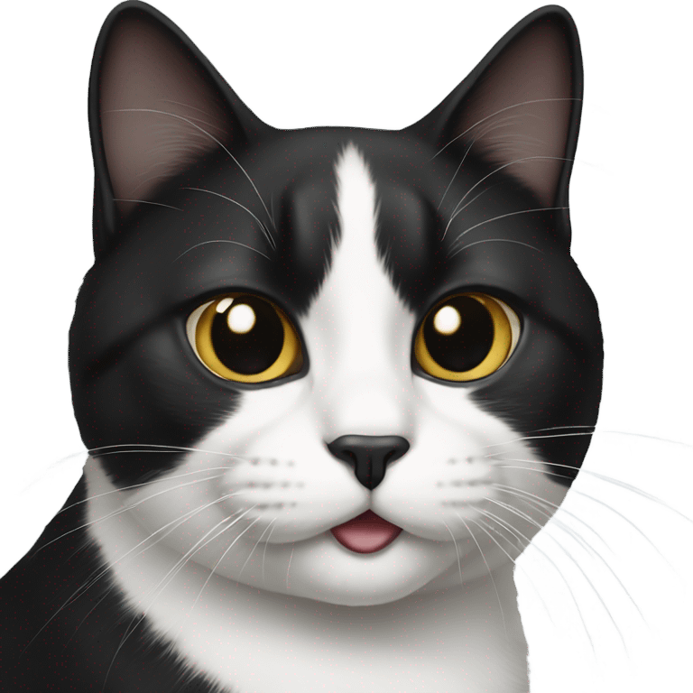 black & white cat emoji