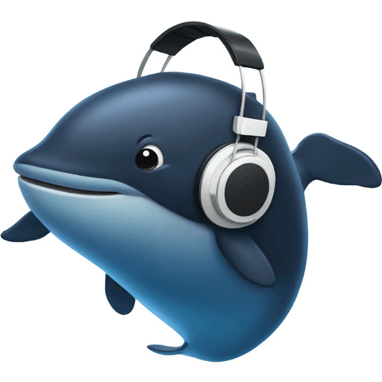 whale with headphone songs emoji