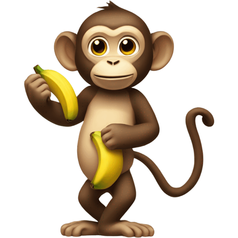 Monkey with a banana  emoji