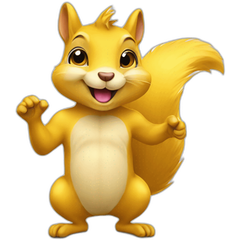 cheerful yellow squirrel emoji