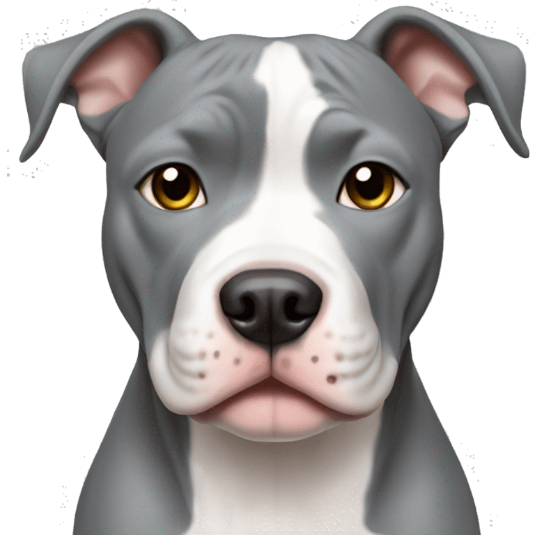 grey and white pitbull  emoji