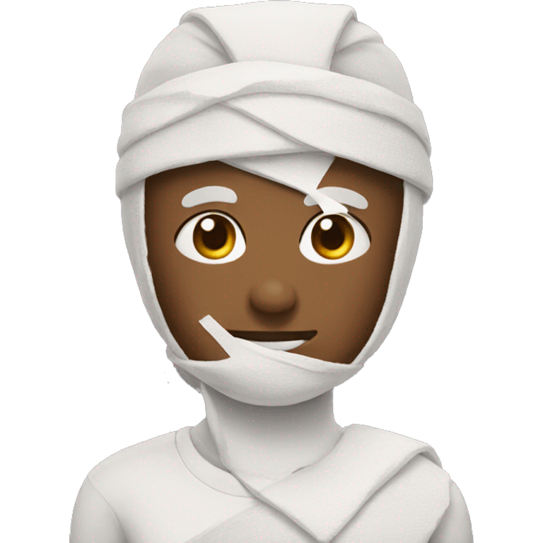 Character with bandage on head emoji