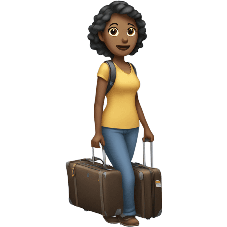 women carrying luggage emoji