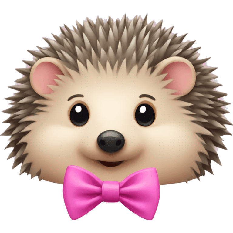 hedgehog with a pink bow emoji