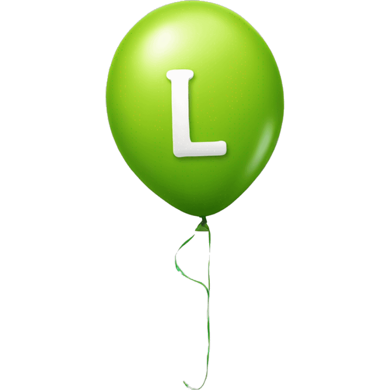 The letter "L" in the form of a balloon emoji