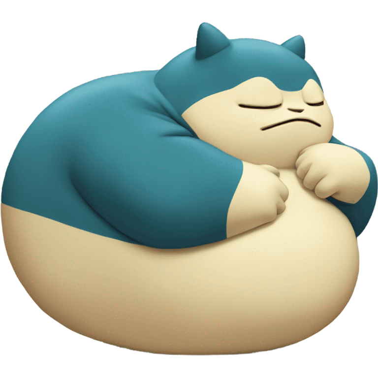 Snorlax laying down sleeping emoji