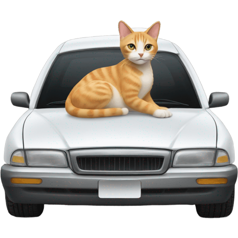 Cat with car emoji