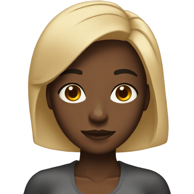 Black girl with bob emoji