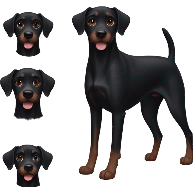 Auburn black dog emoji