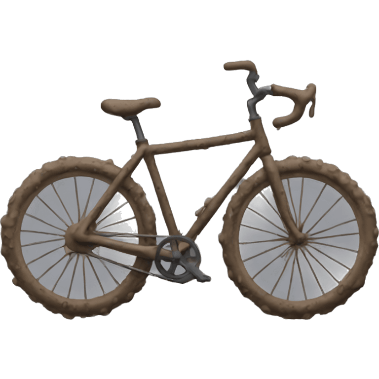 Muddy bicycle emoji